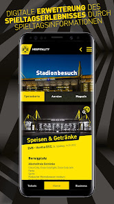 Die BVB Hospitality App ist die digitale Erweiterung des Spieltagerlebnisses durch Informationen zum Stadionbesuch.